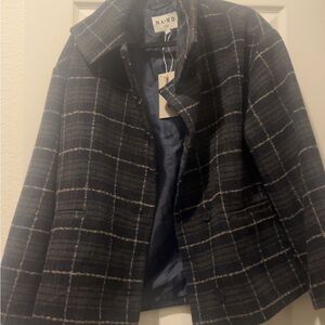 NA-KD Women's Plaid Jacket - Black